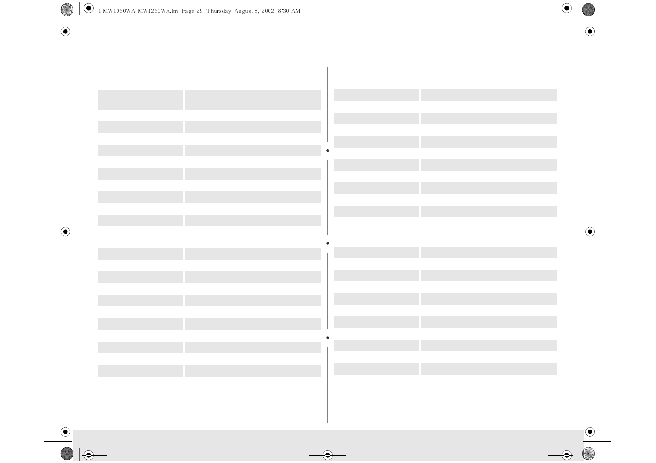 Appendix, Specifications | Samsung MW1030WA User Manual | Page 29 / 36