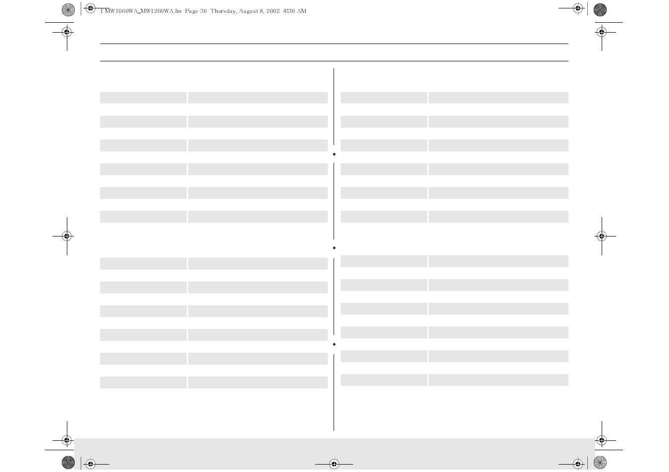 Appendix, Specifications | Samsung MW1030WA User Manual | Page 30 / 36