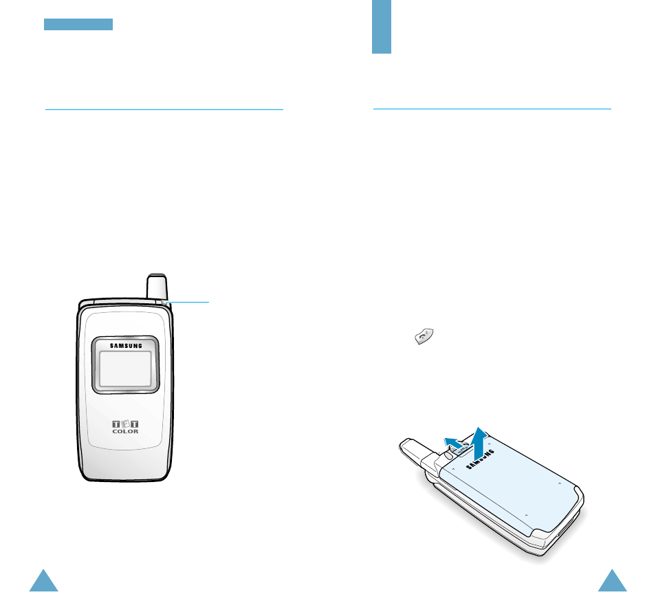 Getting started, Installing the sim card and the battery, Service light | Samsung GH68-03555A User Manual | Page 9 / 81