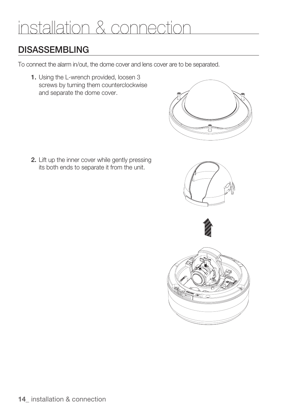 Installation & connection | Samsung SNC-B5399 User Manual | Page 14 / 117