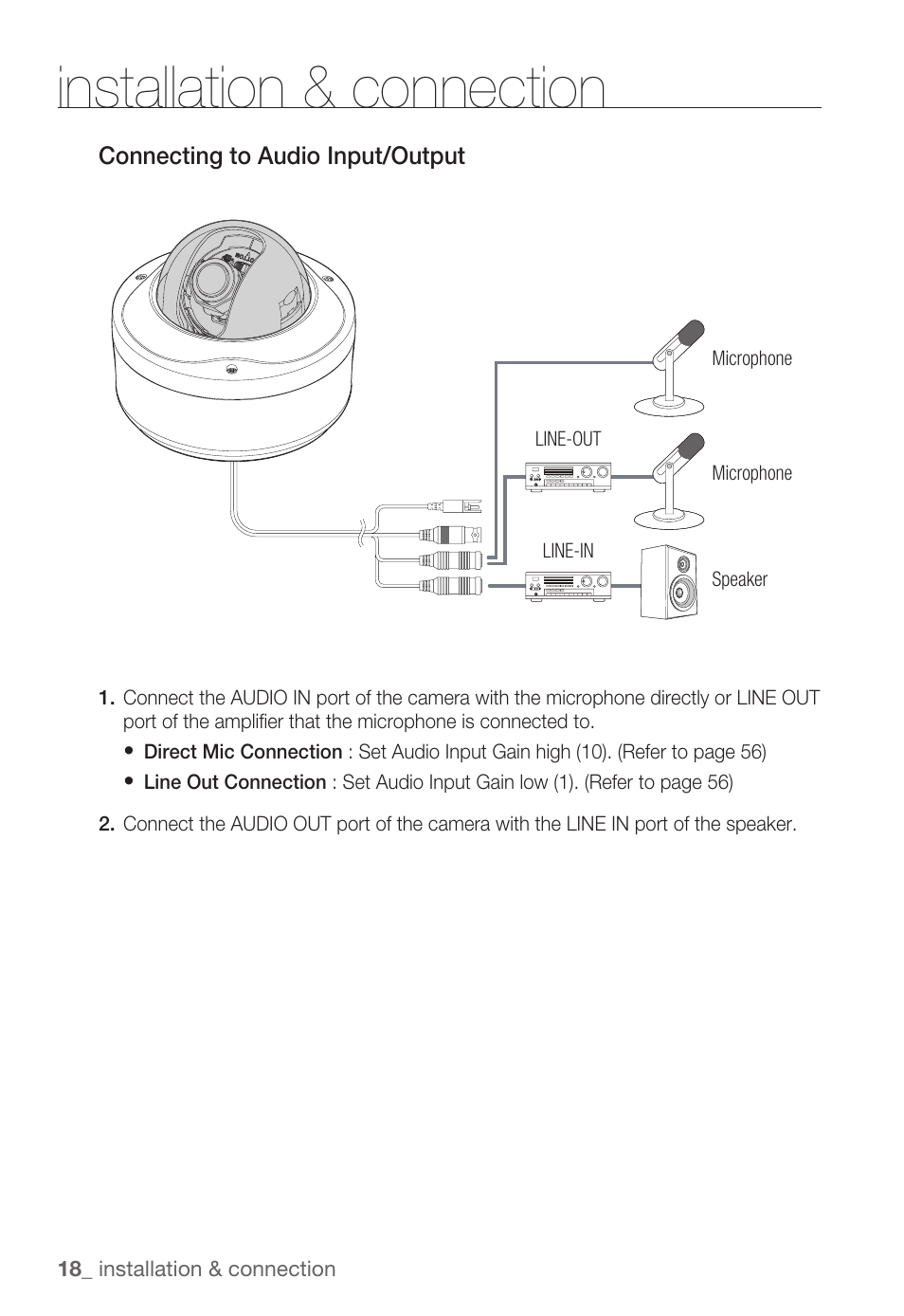 Installation & connection | Samsung SNC-B5399 User Manual | Page 18 / 117