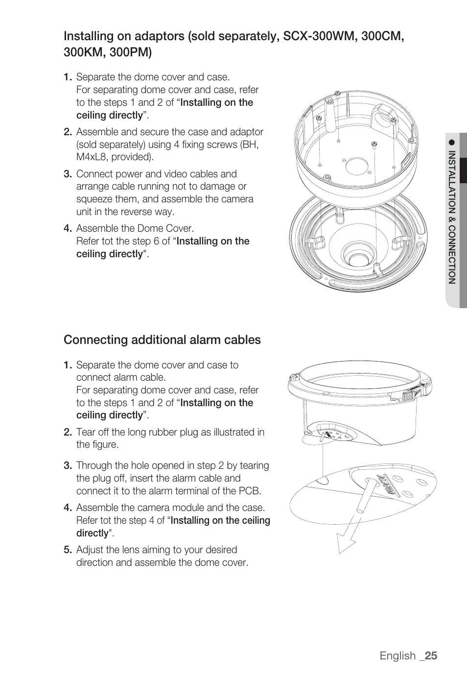 Connecting additional alarm cables | Samsung SNC-B5399 User Manual | Page 25 / 117