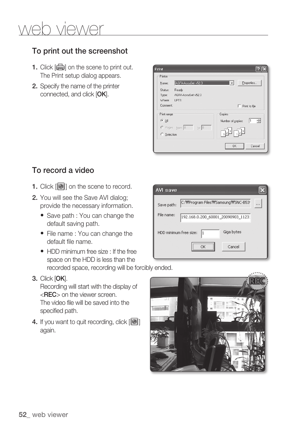 Web viewer | Samsung SNC-B5399 User Manual | Page 52 / 117