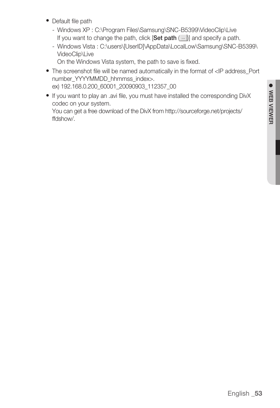 Samsung SNC-B5399 User Manual | Page 53 / 117