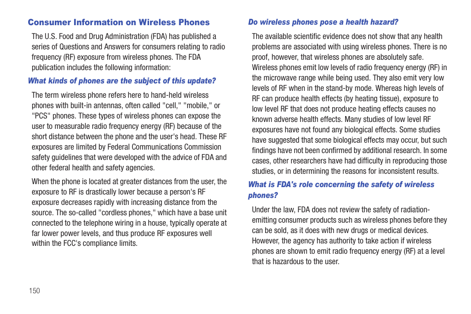 Consumer information on wireless phones | Samsung Convoy SCH-u640 User Manual | Page 155 / 186