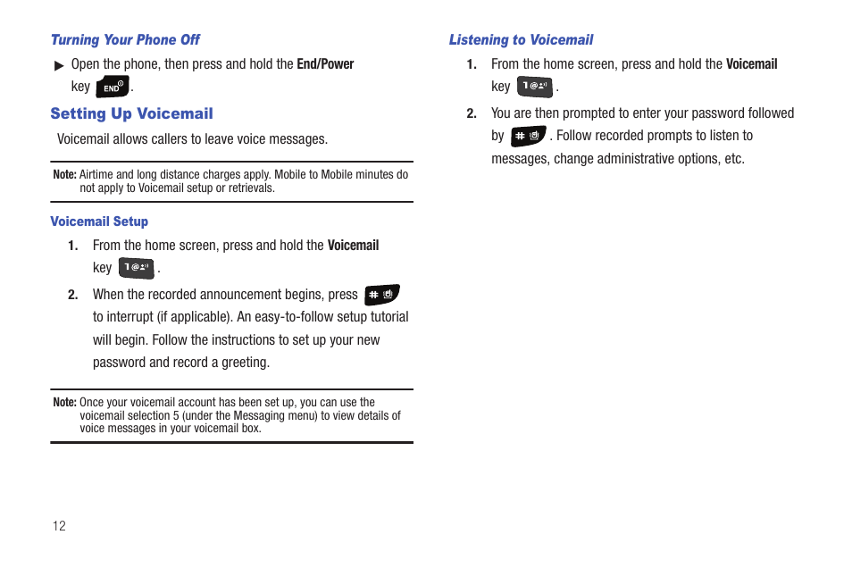 Setting up voicemail | Samsung Convoy SCH-u640 User Manual | Page 17 / 186