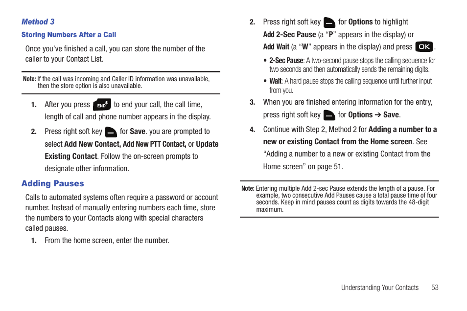 Adding pauses | Samsung Convoy SCH-u640 User Manual | Page 58 / 186