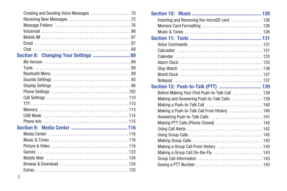 Samsung Convoy SCH-u640 User Manual | Page 7 / 186