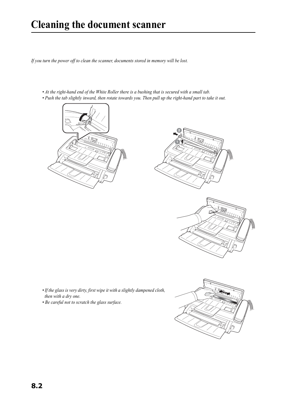 Cleaning the document scanner | Samsung SF-360 Series User Manual | Page 59 / 84