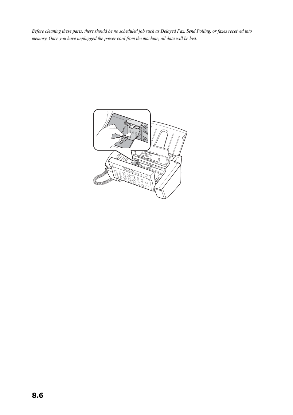 Cleaning the cartridge carrier contacts | Samsung SF-360 Series User Manual | Page 63 / 84