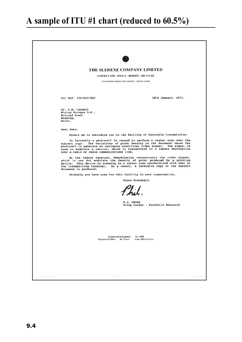 A sample of itu #1 chart (reduced to 60.5%) | Samsung SF-360 Series User Manual | Page 73 / 84
