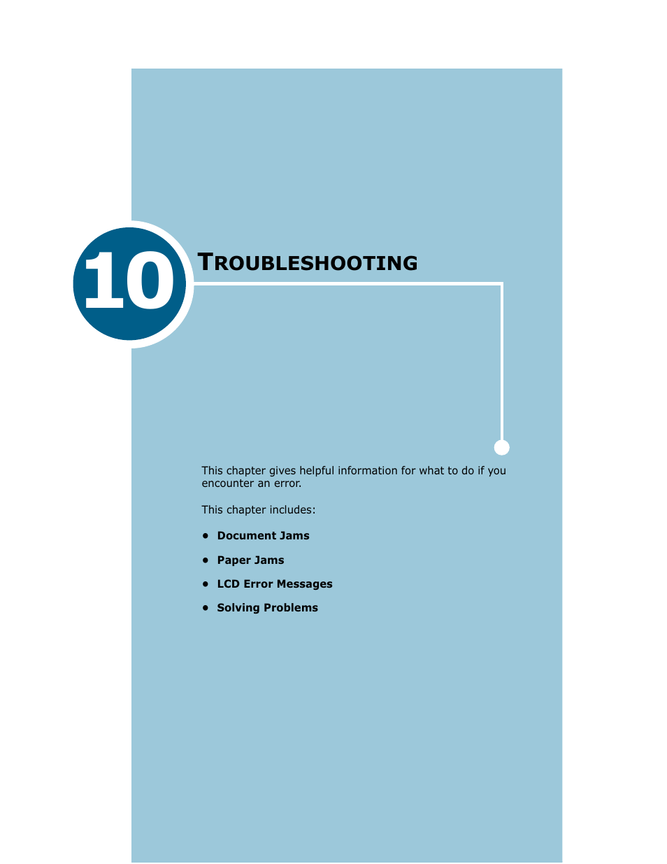 Chapter 10 troubleshooting, Chapter 10, Roubleshooting | Samsung Msys SF-830 User Manual | Page 124 / 156