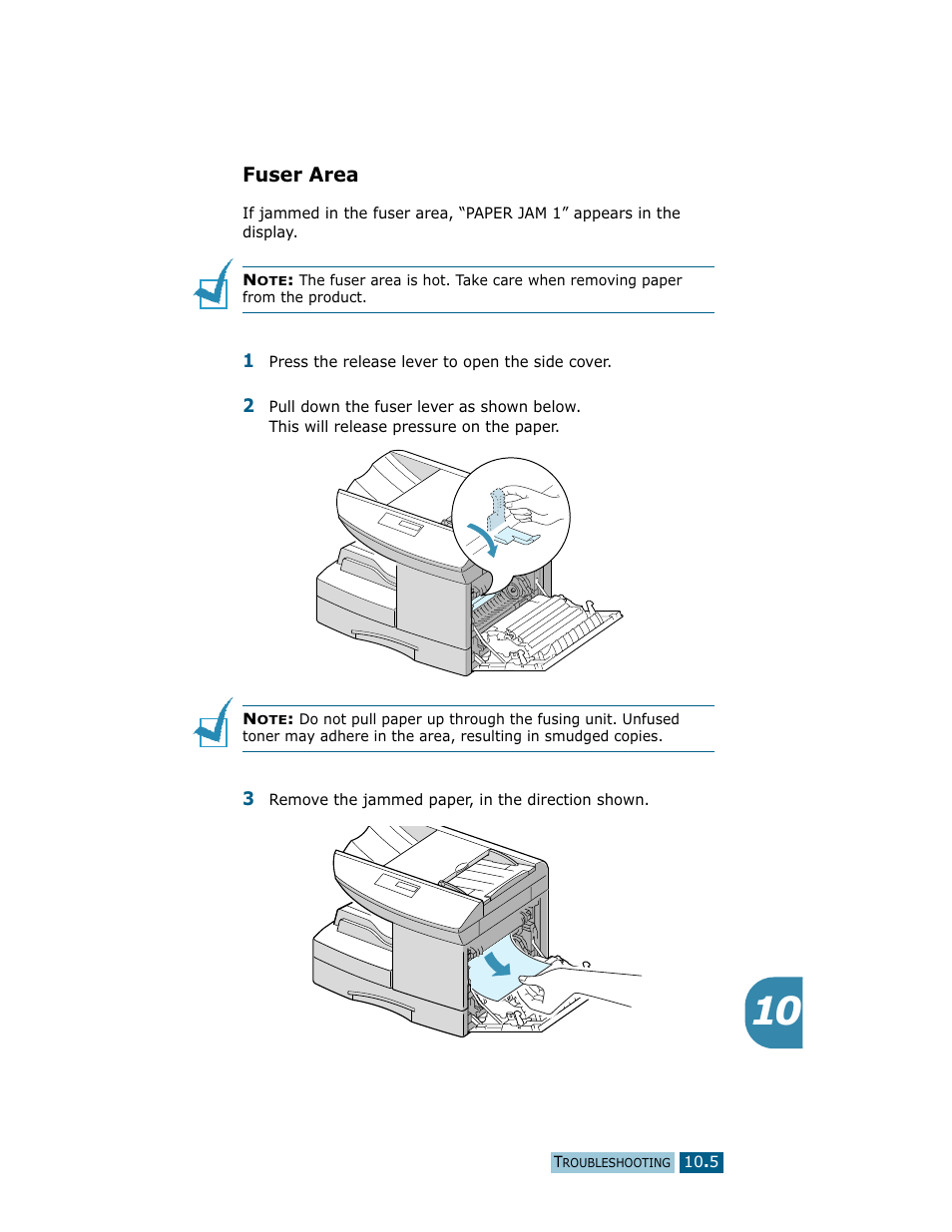 Fuser area | Samsung Msys SF-830 User Manual | Page 128 / 156