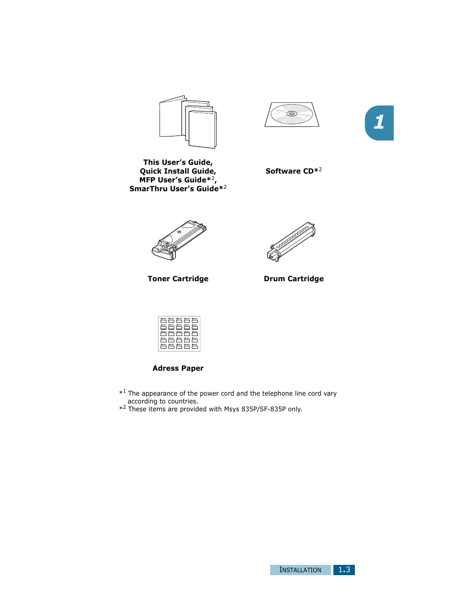 Samsung Msys SF-830 User Manual | Page 18 / 156