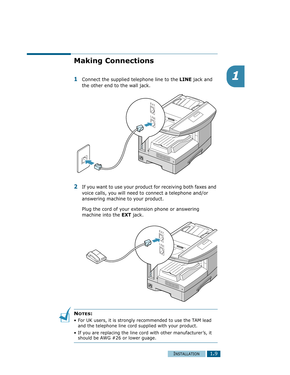 Making connections | Samsung Msys SF-830 User Manual | Page 24 / 156