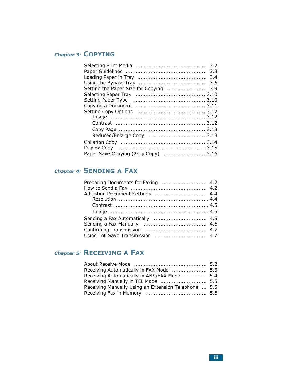 Samsung Msys SF-830 User Manual | Page 4 / 156