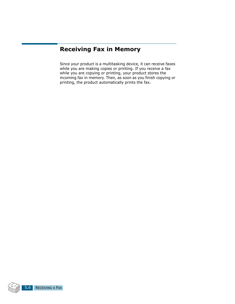Receiving fax in memory, Managing department | Samsung Msys SF-830 User Manual | Page 75 / 156