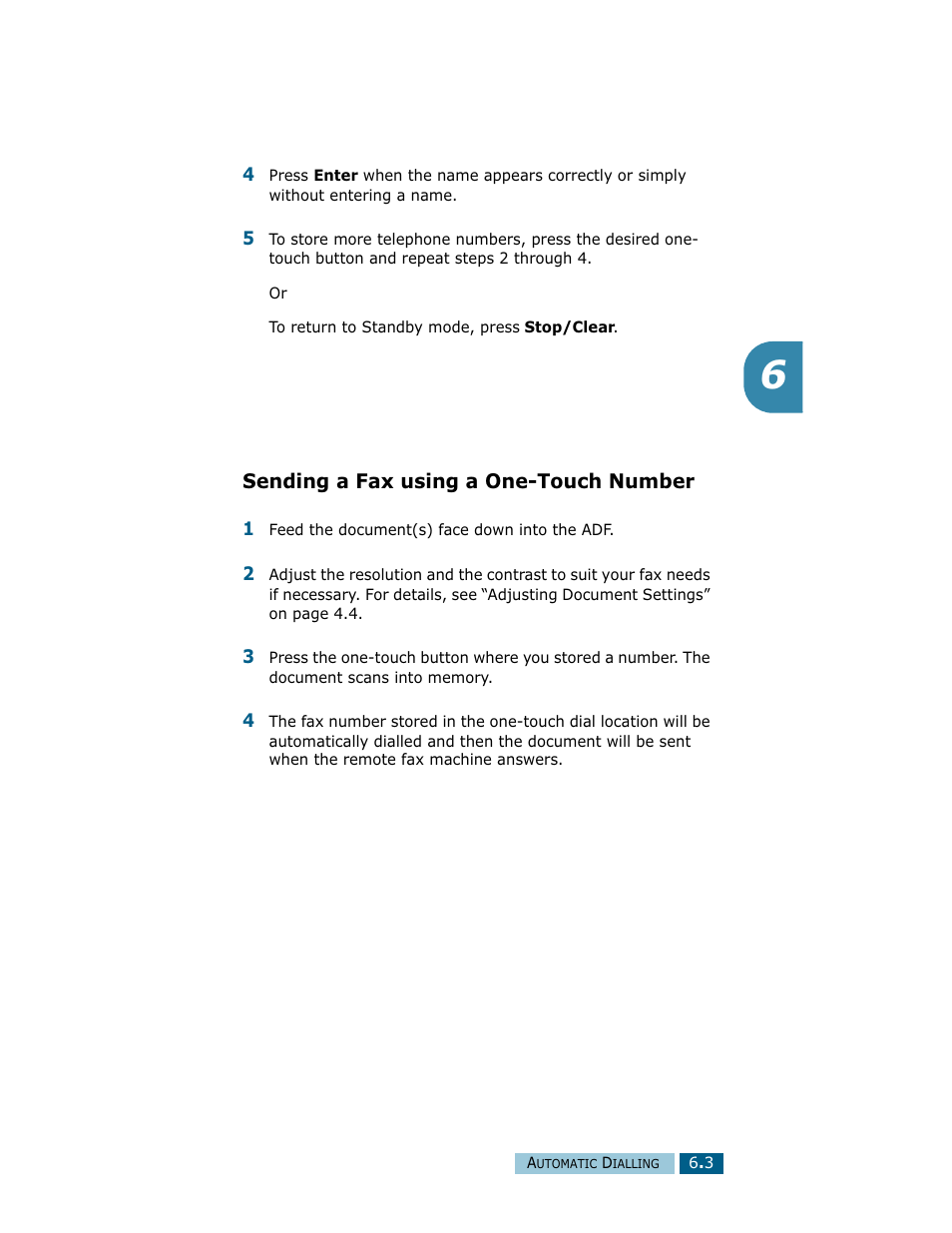 Sending a fax using a one-touch number | Samsung Msys SF-830 User Manual | Page 78 / 156