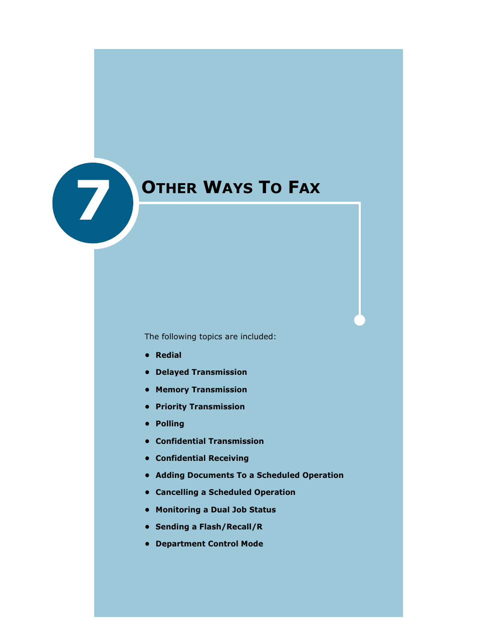Chapter 7 other ways to fax, Chapter 7, Ther | Samsung Msys SF-830 User Manual | Page 86 / 156