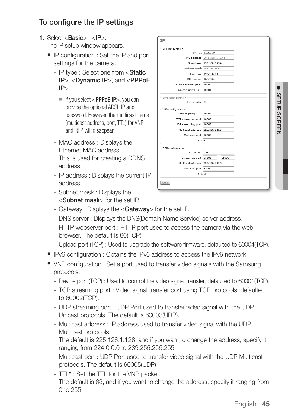 Samsung SNC-B2331(P) User Manual | Page 45 / 102