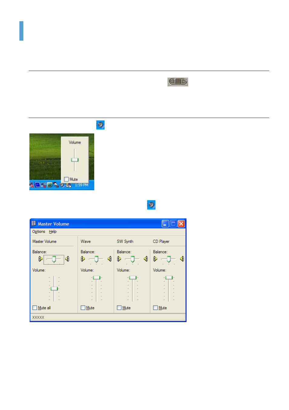 Volume control, P.26), Using the volume control program | Samsung Q1B User Manual | Page 26 / 141