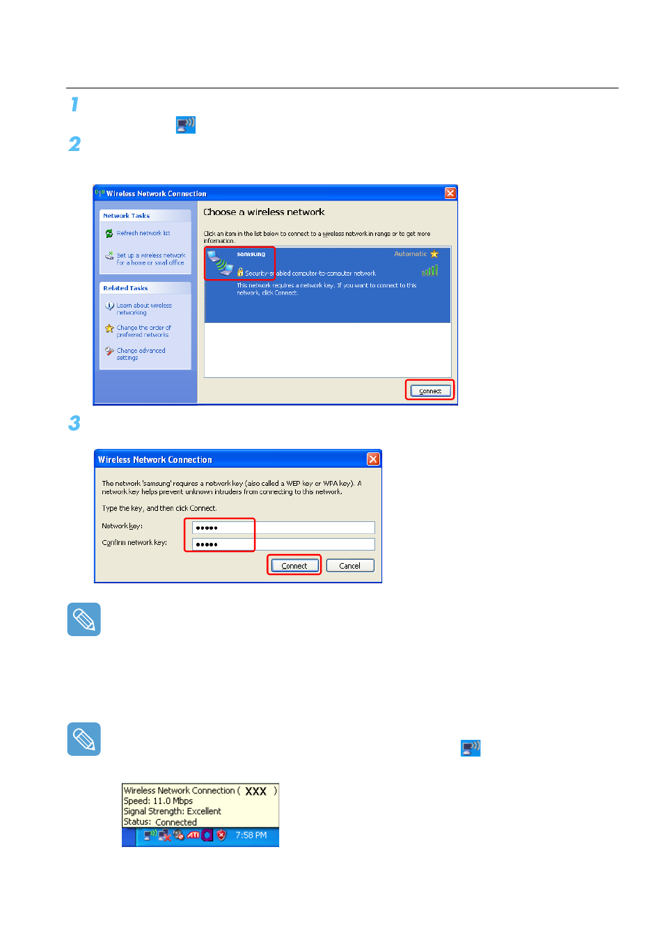 Step 2. connecting to the configured computer | Samsung Q1B User Manual | Page 49 / 141
