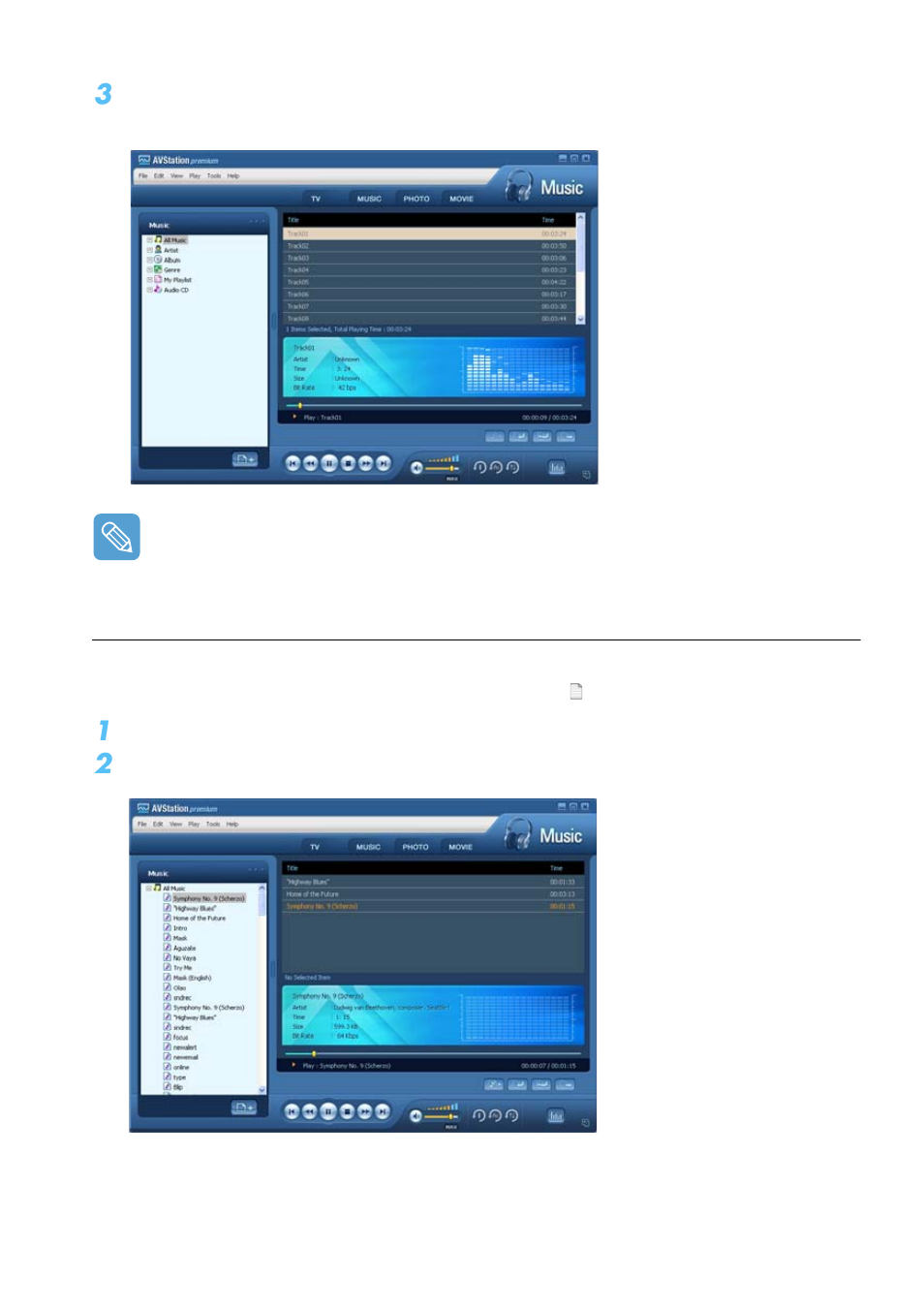 Playing a music file | Samsung Q1B User Manual | Page 71 / 141