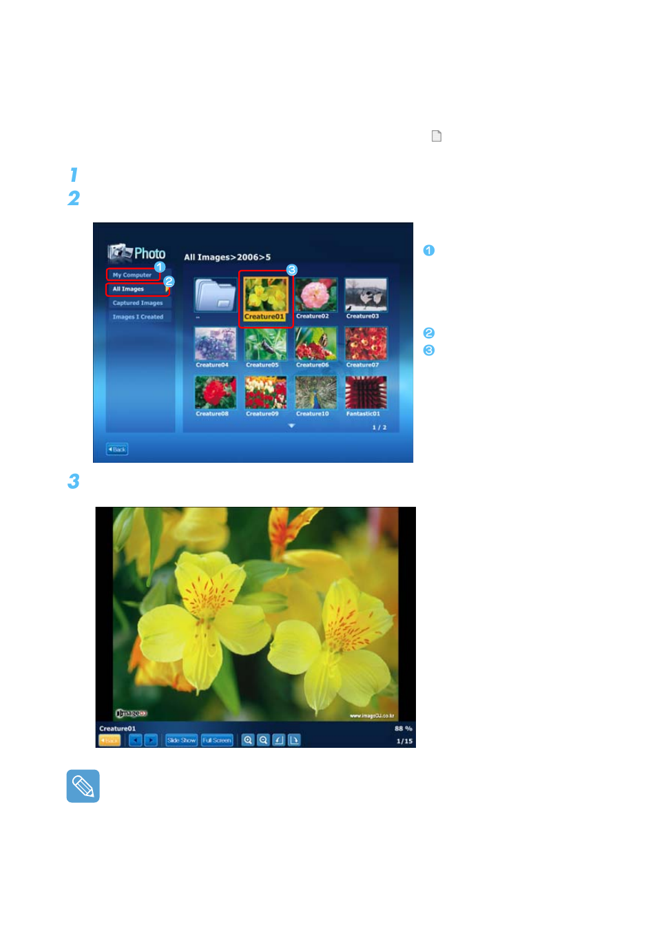 Photo station | Samsung Q1B User Manual | Page 83 / 141