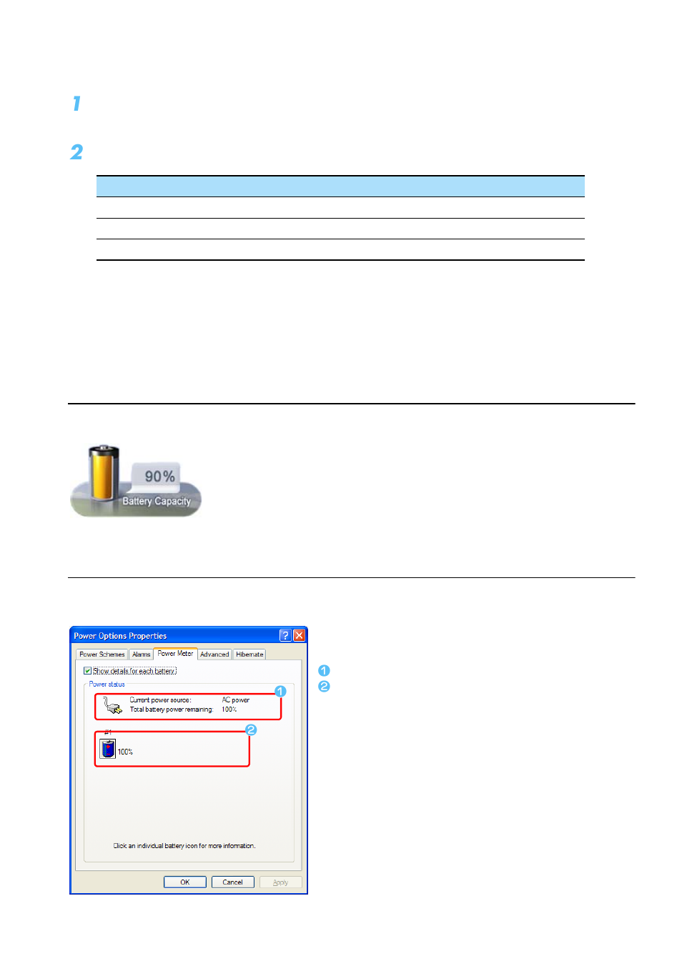 Charging the battery, Monitoring the battery charge, Viewing the battery charge from the menu button | Viewing the battery charge the control panel | Samsung Q1B User Manual | Page 97 / 141