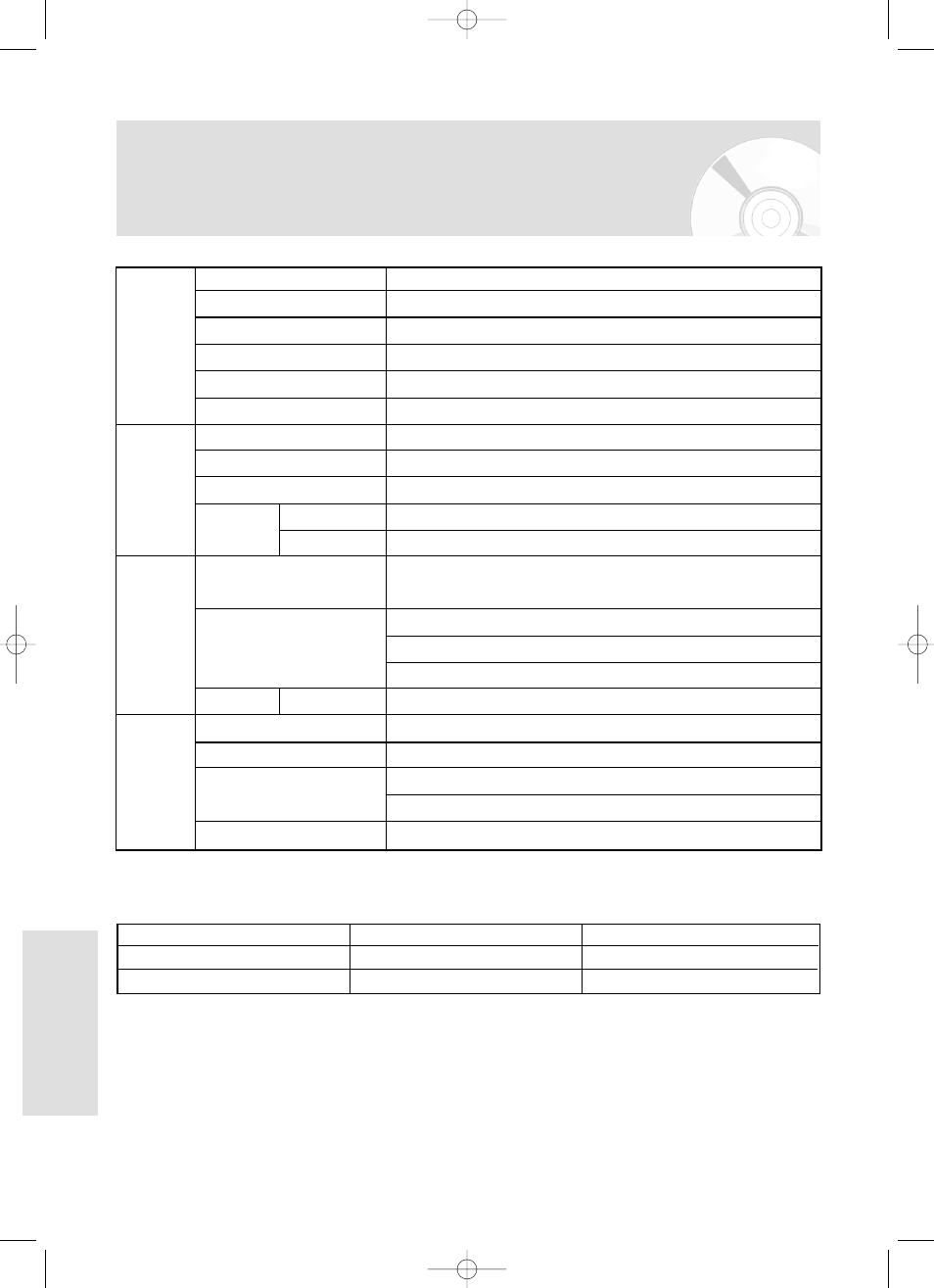 Specifications, Reference, 100 - english | Samsung DVD-R119 User Manual | Page 100 / 102