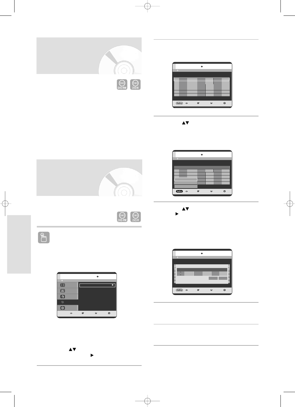 Flexible recording (for timer recording only), Editing the scheduled record list, Recording | 74 - english, Using the timer button, Using the menu button, Press the ok button, With the unit in stop mode, press the timer button | Samsung DVD-R119 User Manual | Page 74 / 102