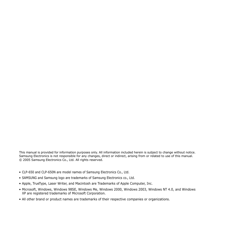 Samsung CLP-650 Series User Manual | Page 2 / 117