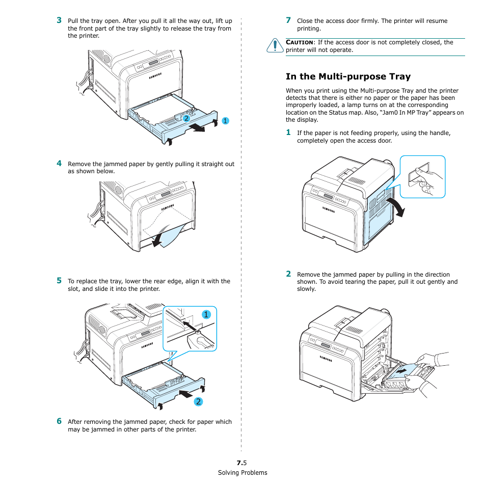 In the multi-purpose tray | Samsung CLP-650 Series User Manual | Page 51 / 117