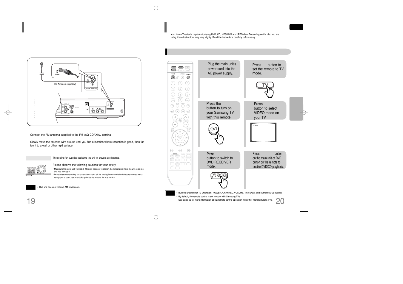 Connecting the fm antenna, Before using your home theater | Samsung AH68-01850K User Manual | Page 11 / 38