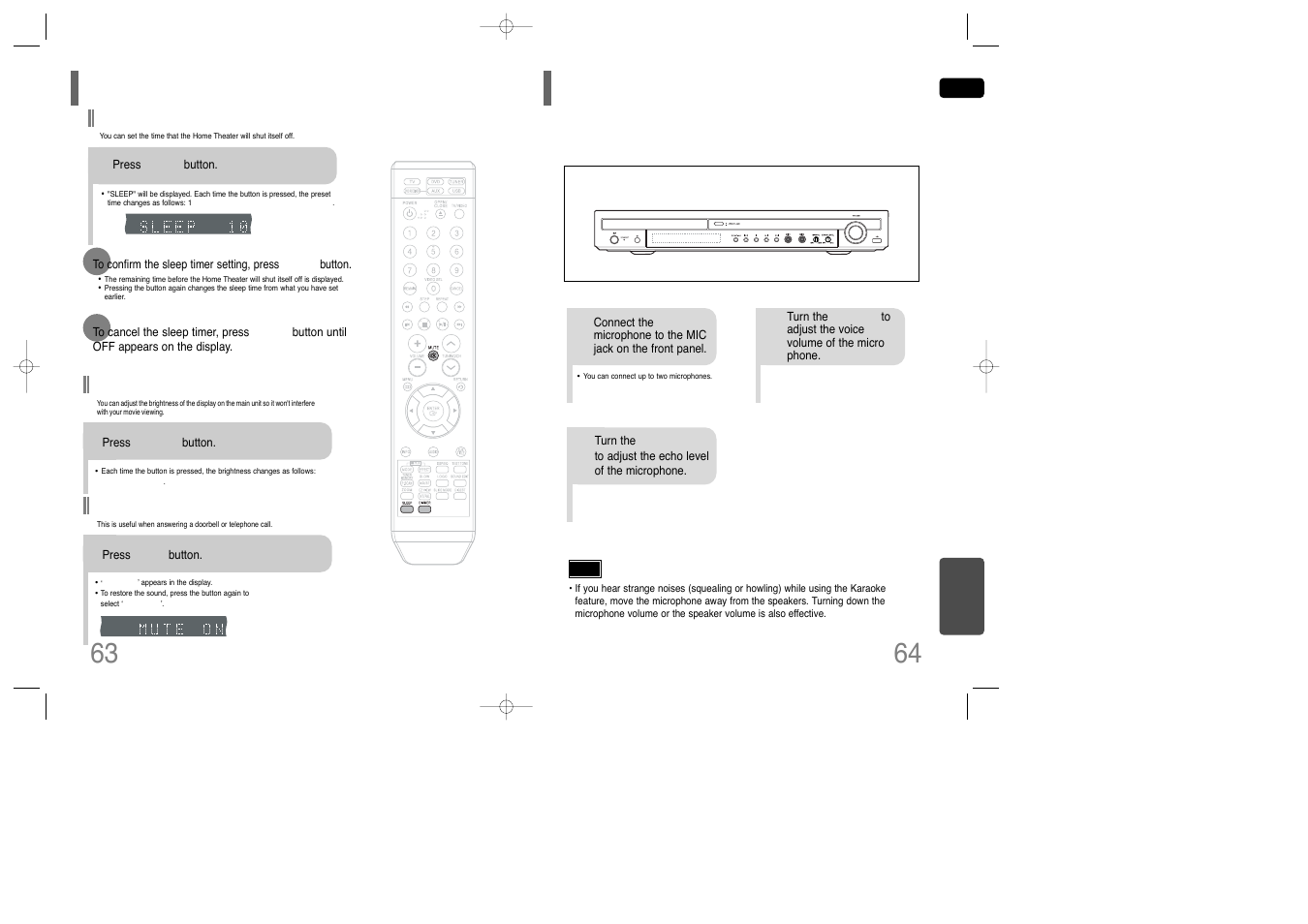 Convenient functions, Connecting microphone | Samsung AH68-01850K User Manual | Page 33 / 38