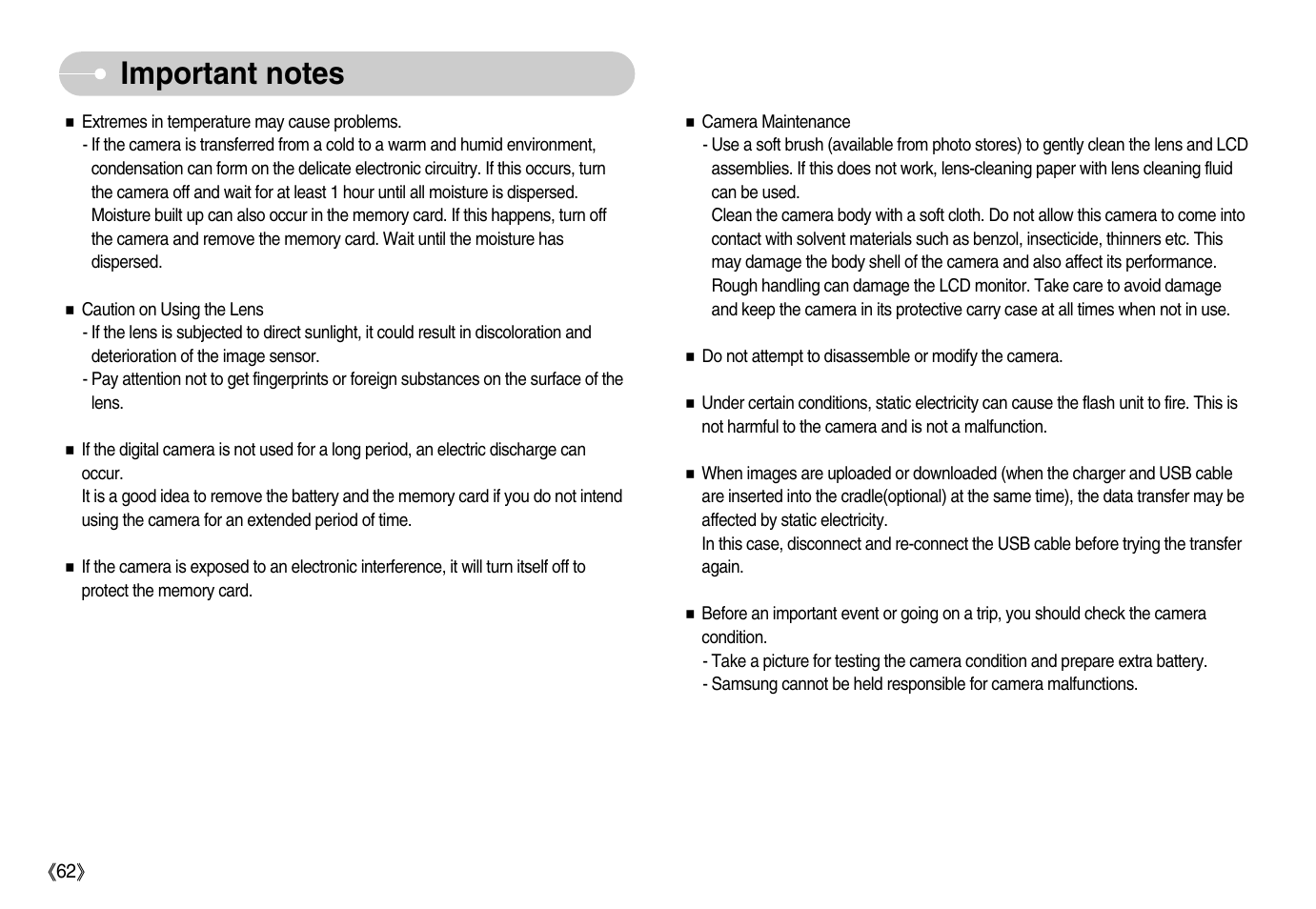 Samsung Digimax S800 User Manual | Page 63 / 82