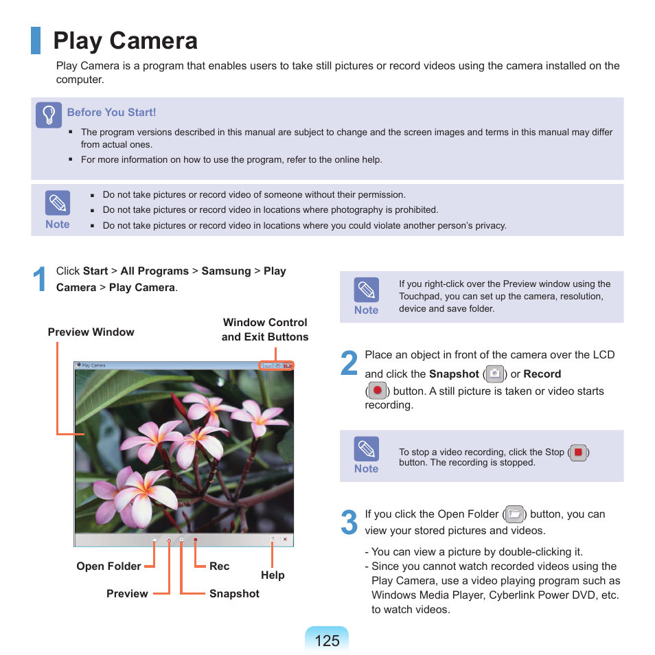 Play camera | Samsung Q46 User Manual | Page 126 / 194