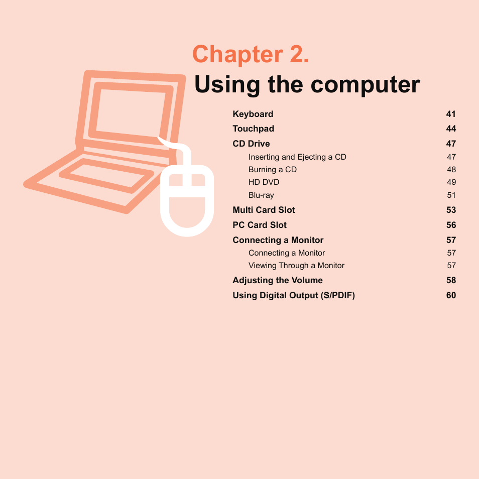 Chapter 2. using the computer | Samsung Q46 User Manual | Page 41 / 194