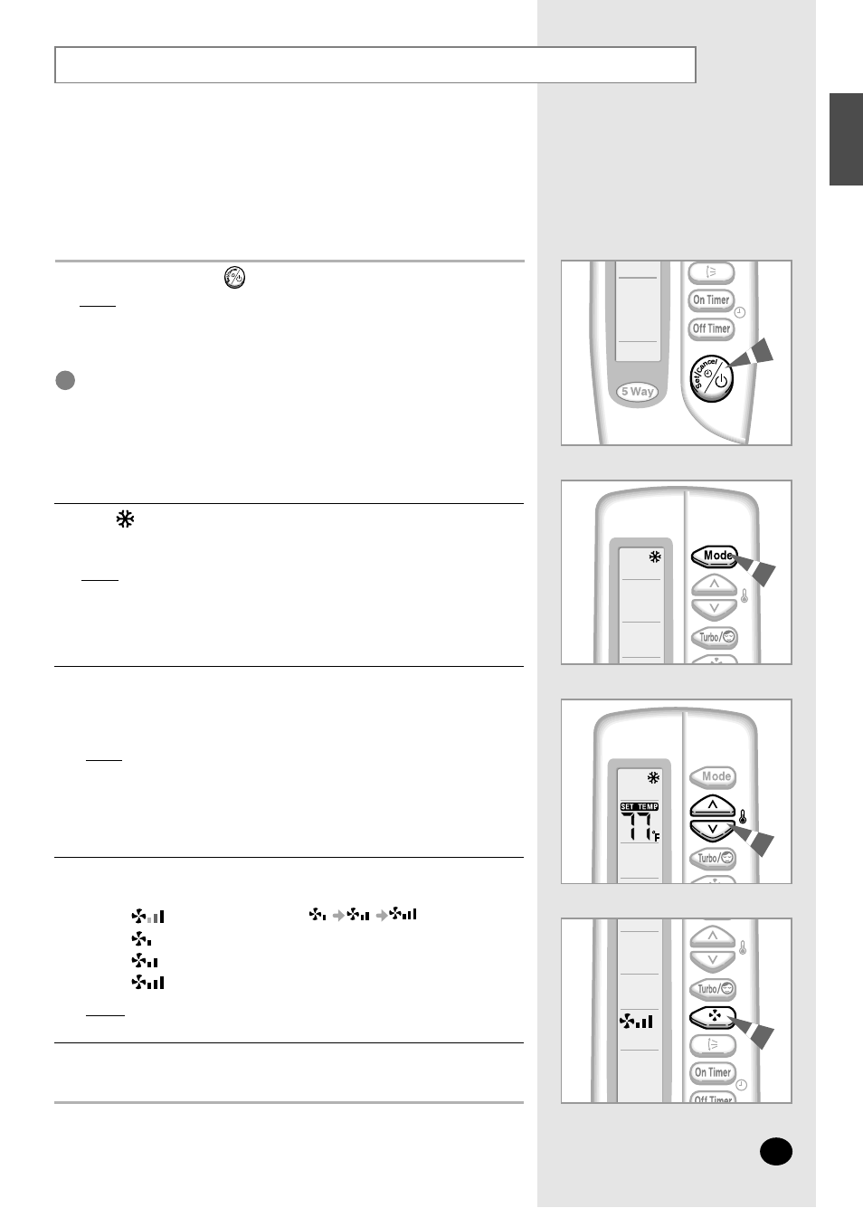 Cooling your room | Samsung AQ30C1(2)BC User Manual | Page 11 / 48