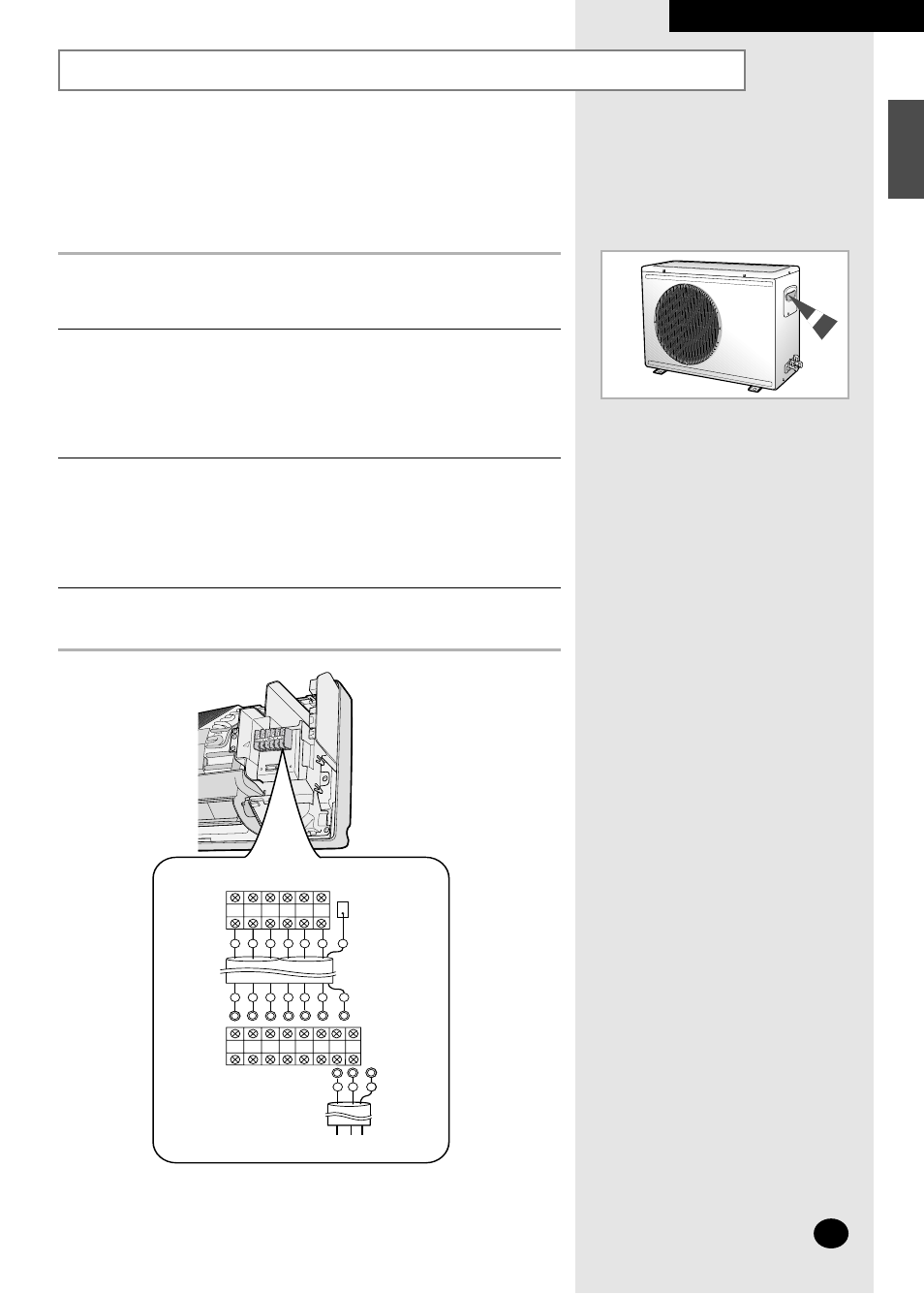 Connecting the cables to the outdoor unit | Samsung AQ30C1(2)BC User Manual | Page 39 / 48