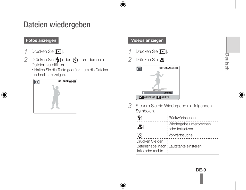 Dateien wiedergeben | Samsung WB560 User Manual | Page 19 / 74