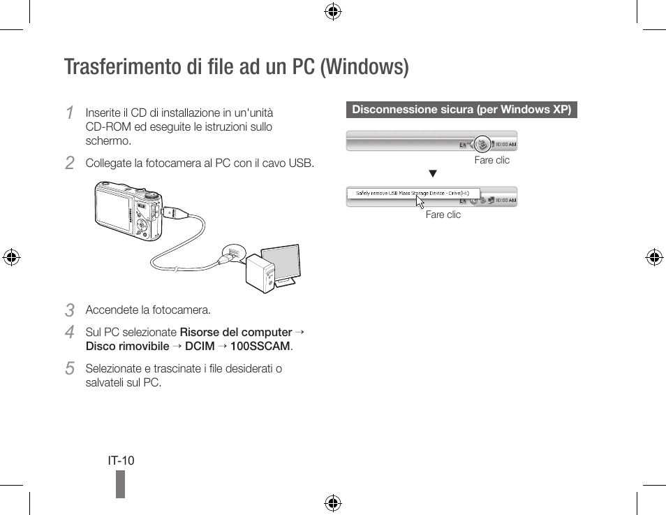 Trasferimento di file ad un pc (windows) | Samsung WB560 User Manual | Page 50 / 74