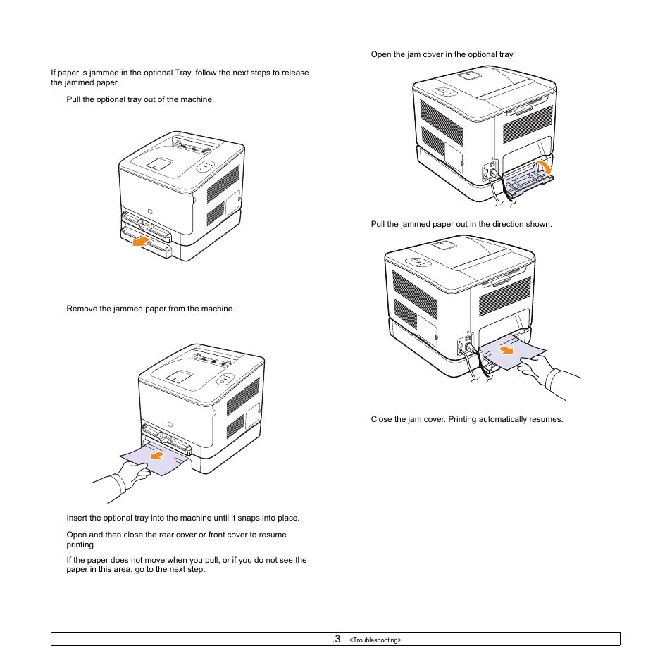 In the optional tray | Samsung CLP-350 User Manual | Page 43 / 97