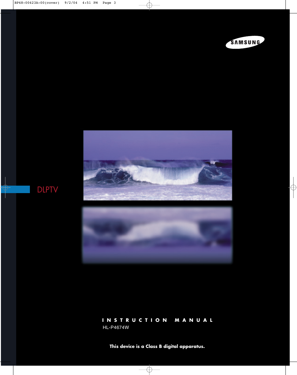 Samsung HL-P4674W User Manual | 96 pages