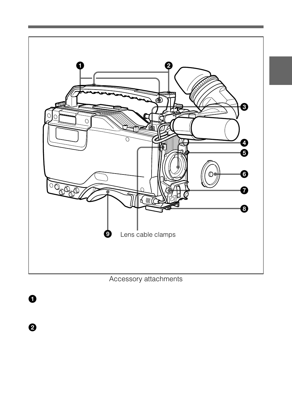 Accessory attachments, 2 accessory attachments | Samsung DVW-707/707P User Manual | Page 19 / 296