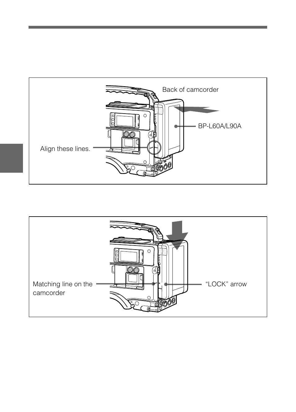 Attaching the battery pack | Samsung DVW-707/707P User Manual | Page 206 / 296