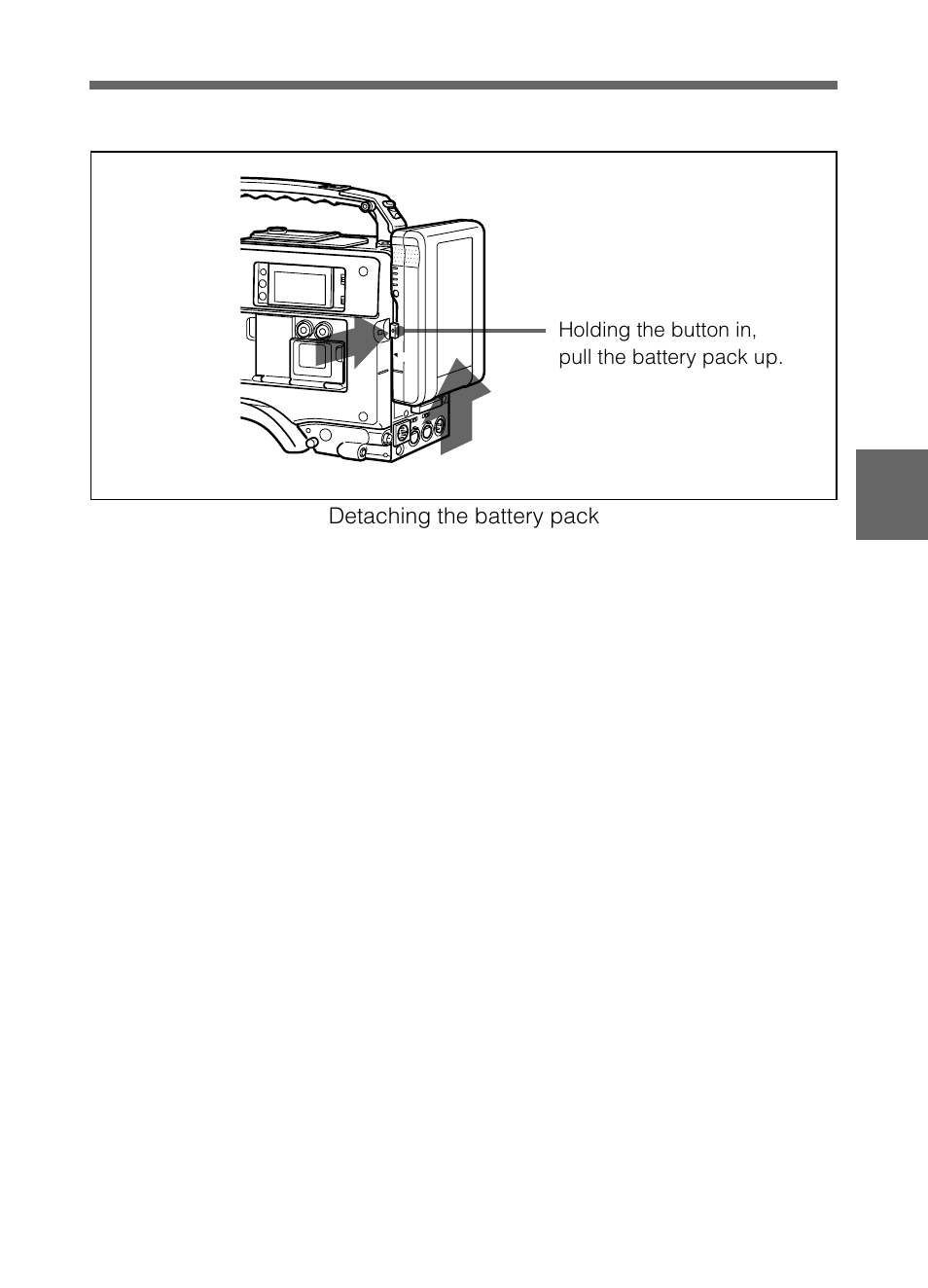 Detaching the battery pack | Samsung DVW-707/707P User Manual | Page 207 / 296