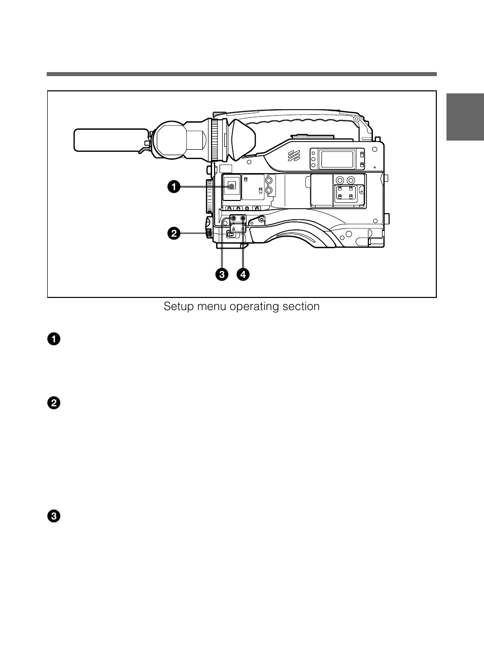 Setup menu operating section | Samsung DVW-707/707P User Manual | Page 43 / 296