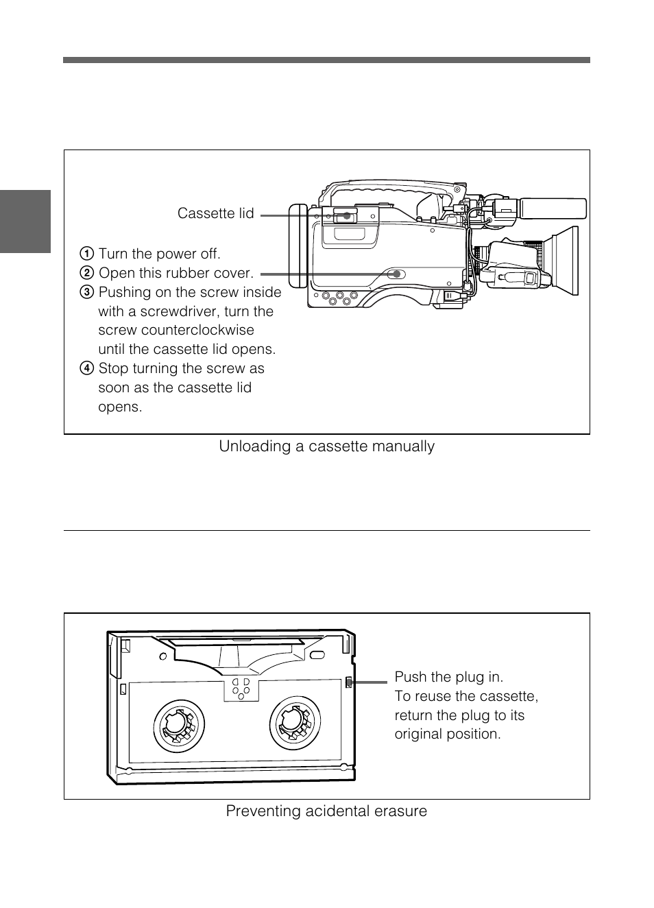Preventing accidental erasure, 1-2 preventing accidental erasure | Samsung DVW-707/707P User Manual | Page 62 / 296