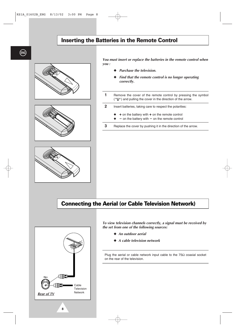 Samsung CRT Direct View TV User Manual | Page 8 / 36